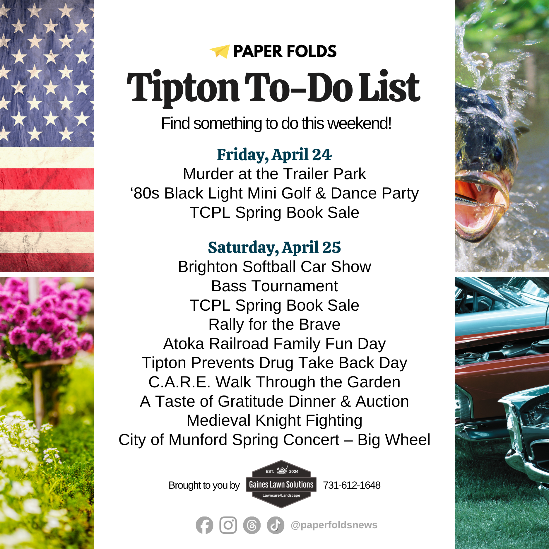 Featured image for Tipton To-Do List: April 24-26, 2026