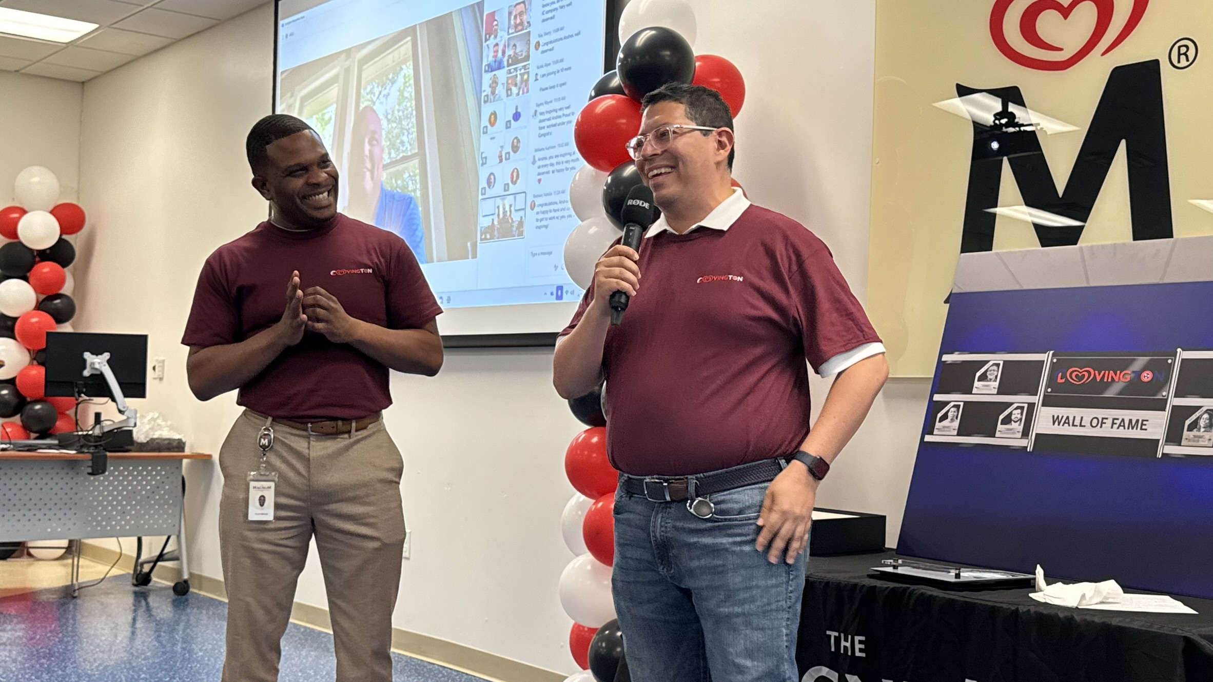 Magnum Ice Cream employees created an award to honor their plant manager