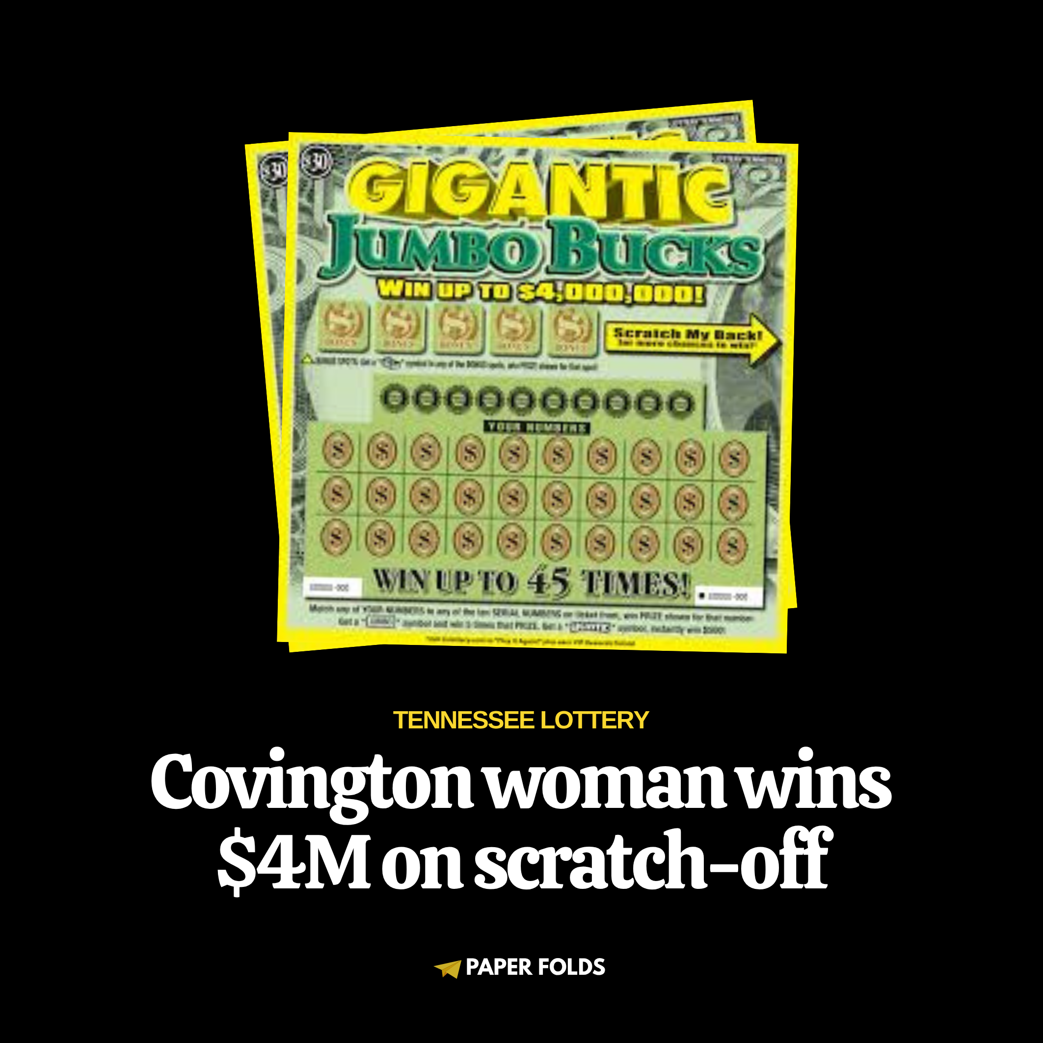 Covington resident wins $4M from scratch-off