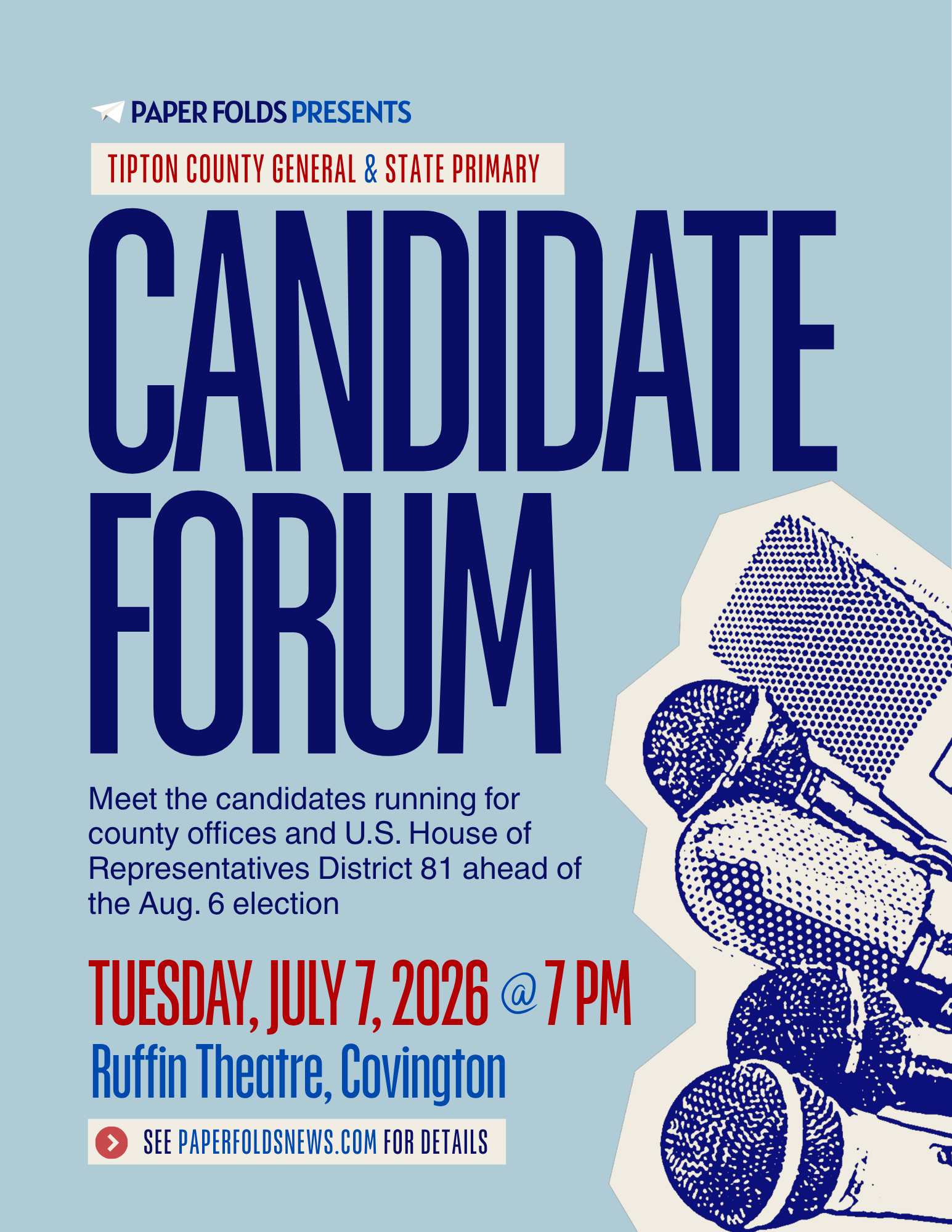 Featured image for Tipton County Candidates Forum Set for July 7 at Ruffin Theatre