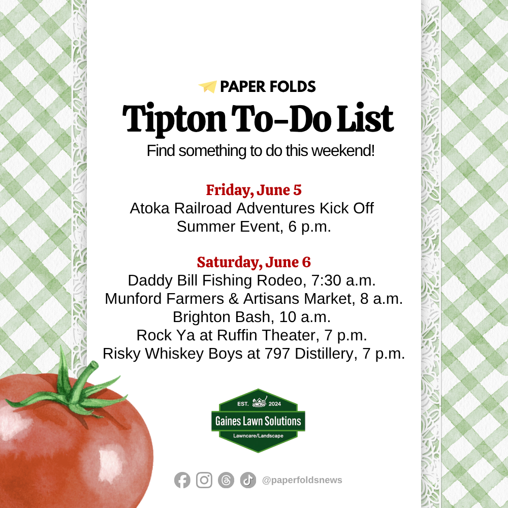 Featured image for Tipton To-Do List: June 5-7, 2026
