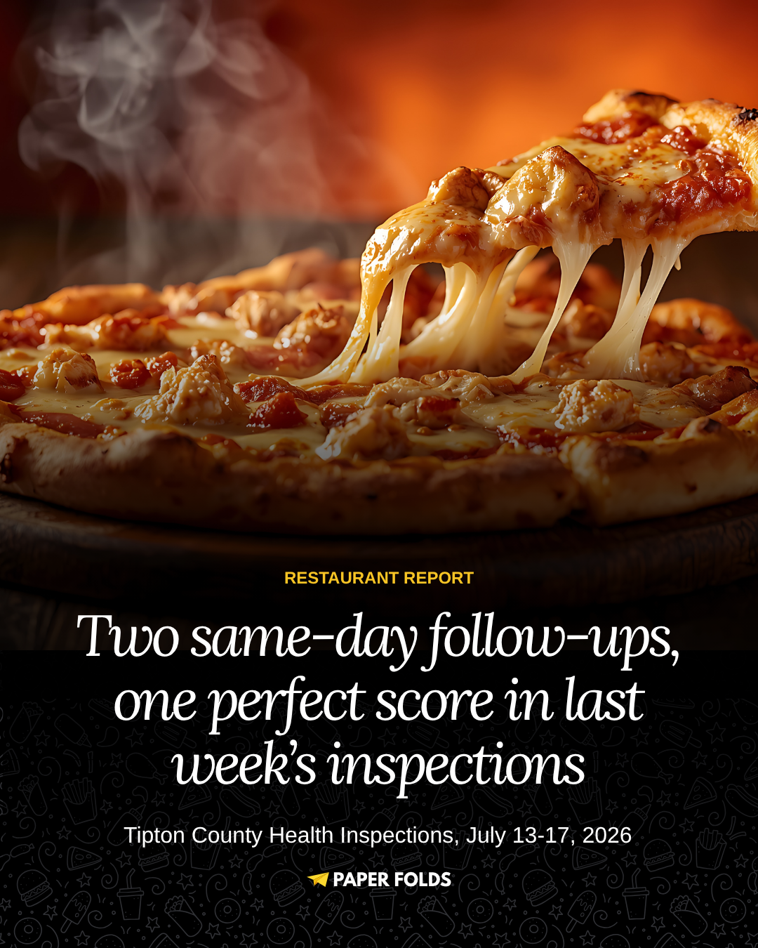 Two same-day follow-ups, one perfect score in last week’s inspections