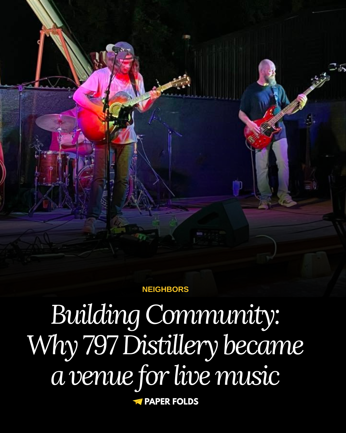 Building Community: Why 797 Distillery became a venue for live music