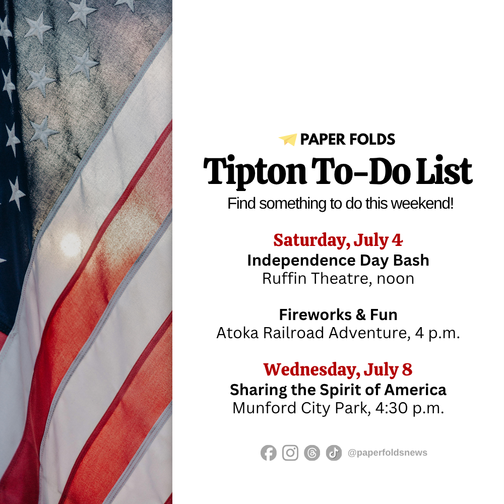Featured image for Tipton To-Do List: July 3-5, 2026