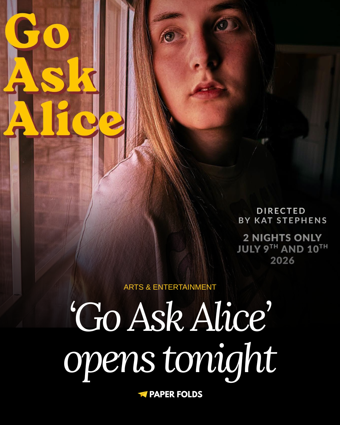 ‘Go Ask Alice’ takes the Ruffin stage this week for addiction awareness benefit