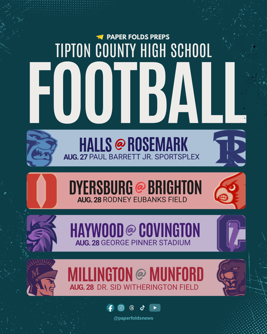 M&M Bowl headlines Tipton County’s Week 2 football slate