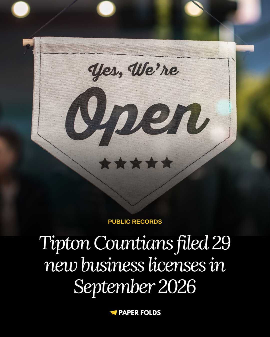 Tipton County records 29 new business licenses in September 2026