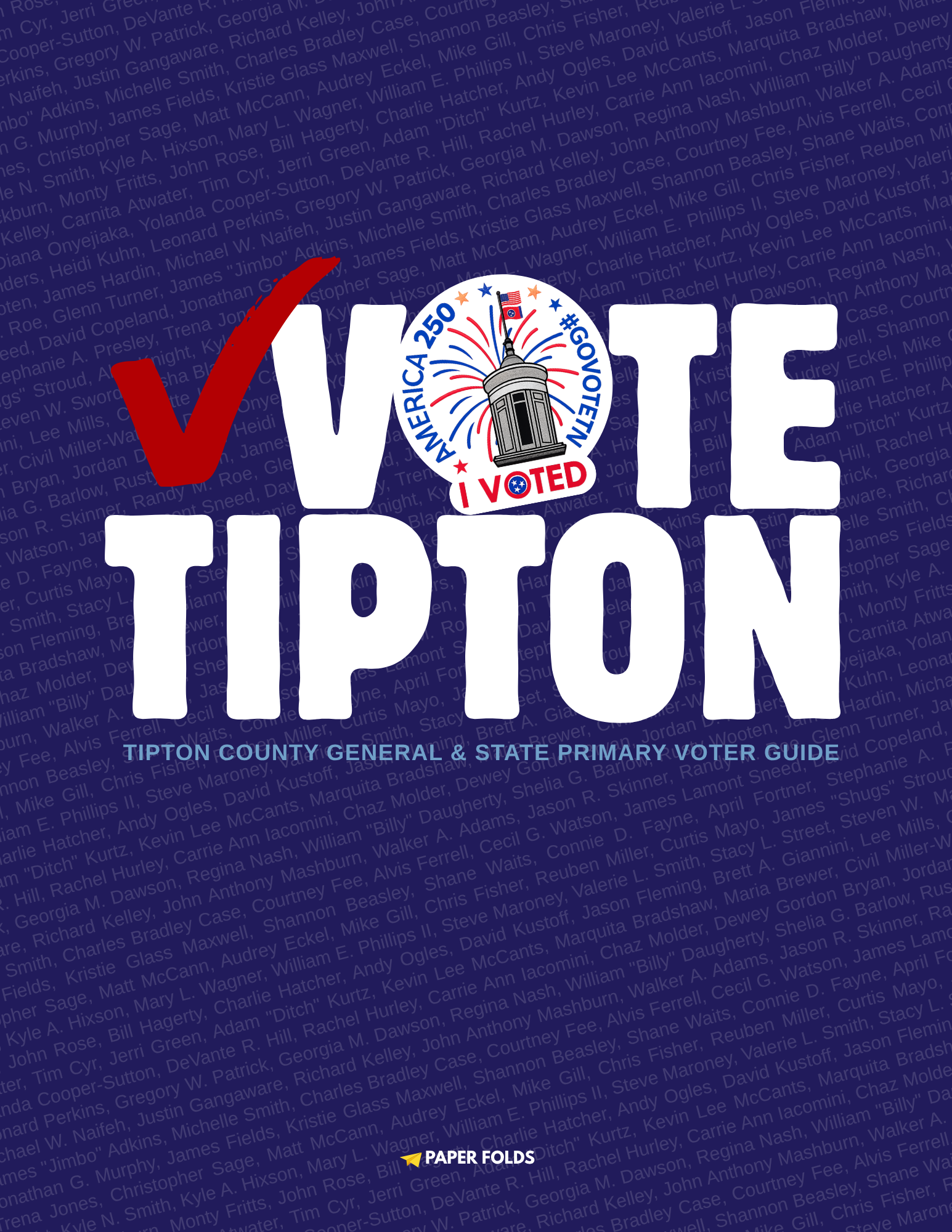 Tipton County Voter Guide cover
